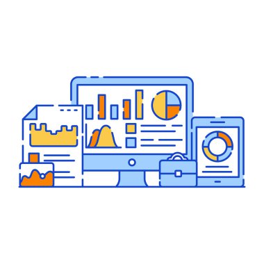 seo modern simgesinin vektör illüstrasyonu