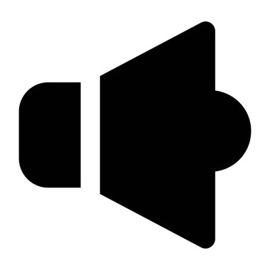 Konuşmacı. Web simgesi basit illüstrasyon