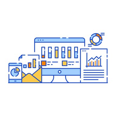 seo modern simgesinin vektör illüstrasyonu
