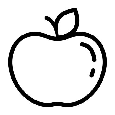 Elma. Web simgesi basit illüstrasyon