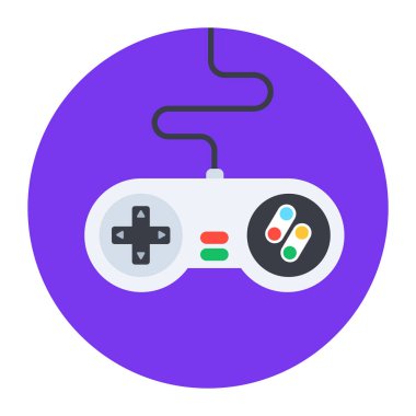 joystick gamepad icon. flat illustration of video controller vector icons for web