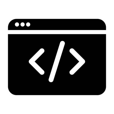 Web sayfası simgesi. İndirme arayüzü için tarayıcı web sitesi vektör simgelerinin basit çizimi