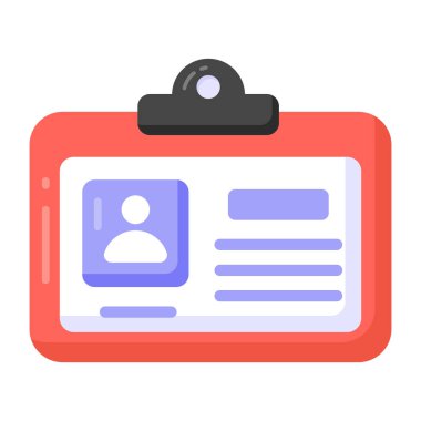 ID kart simgesi vektör illüstrasyonu