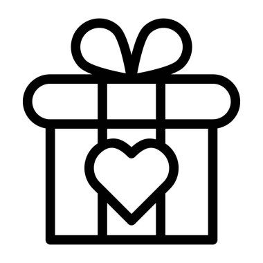 Hediye. Web simgesi basit illüstrasyon