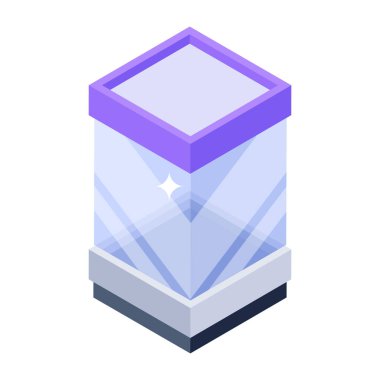 box icon. isometric of blue cube vector illustration for web design isolated on white background