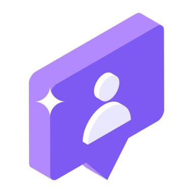 Sohbet simgesi olan bir kişinin resmi