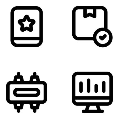 4 modern iş simgesi