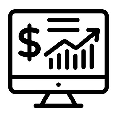 Finansal analiz. Web simgesi
