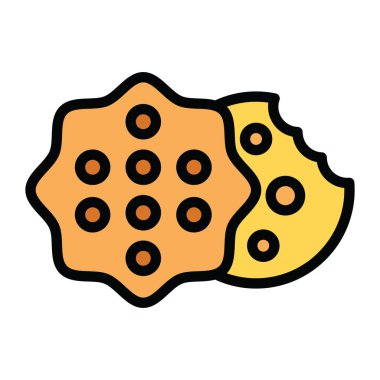 yiyecek vektörü ince çizgi simgesi