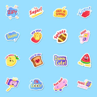 Alfabenin sevimli çizgi film karakterleri. vektör illüstrasyonu