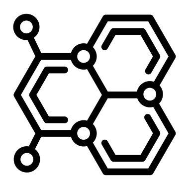 Molekül simgesi. Web için atom vektör simgelerinin özet çizimi