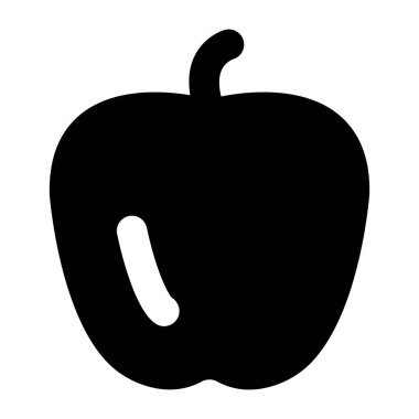 Taze elma ikonu vektör illüstrasyonu