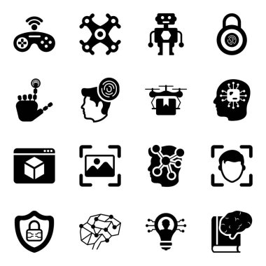 Kartvizitli siyah beyaz simgeler