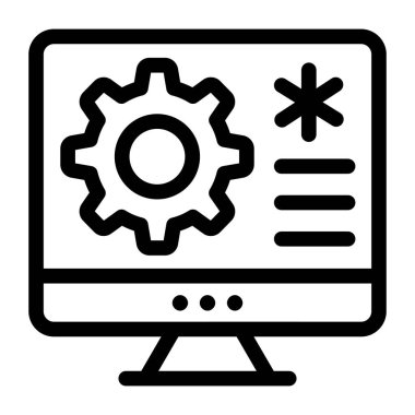 Ayarlar. Web simgesi basit illüstrasyon