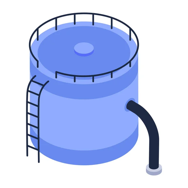 Ícone Tanque Água Isométrica Ícones Vetoriais Barril Gás Para Web — Vetor de Stock