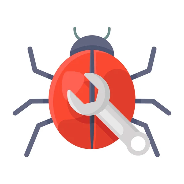 Virus Icône Web Design Simple — Image vectorielle