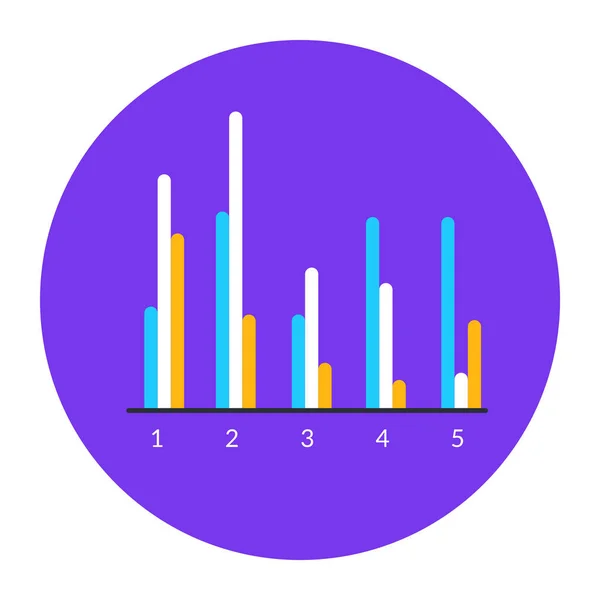 Bar Chart Ikon Vektor Illusztráció — Stock Vector