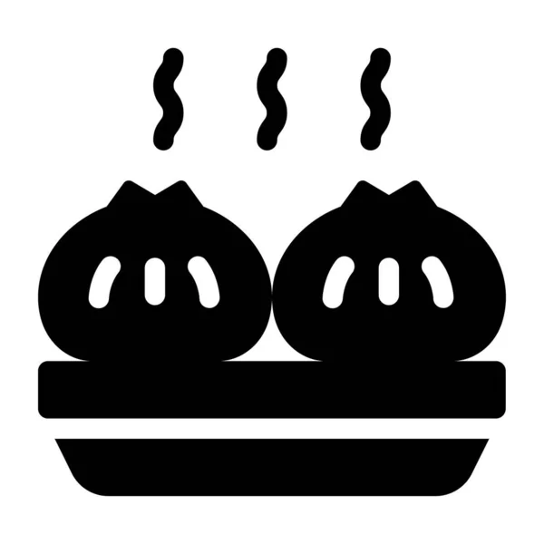 Icône Des Aliments Boissons Illustration Contour Des Icônes Vectorielles Gâteau — Image vectorielle