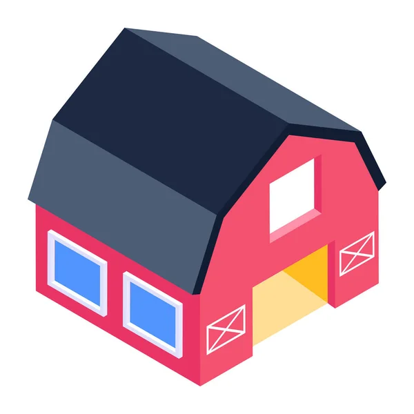 House Icon Isometric Home Vector Illustration White Background — Stock Vector