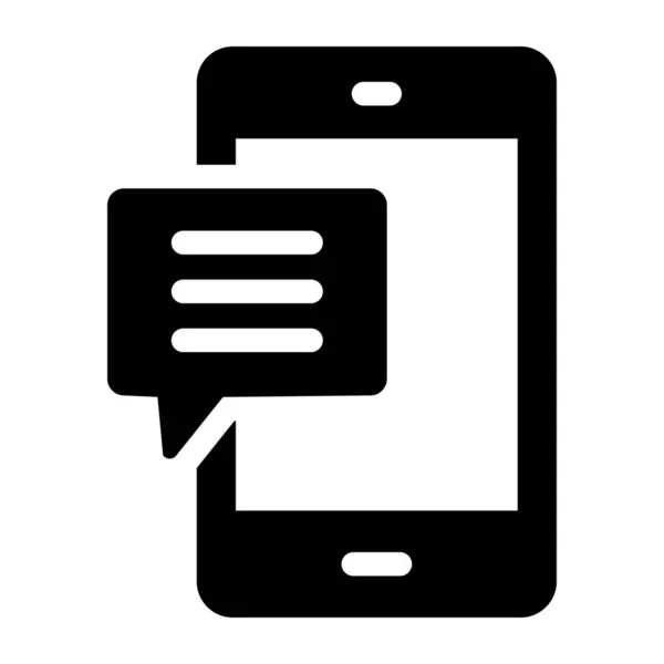 Smartphone Avec Message Chat Bulle Vecteur Illustration — Image vectorielle