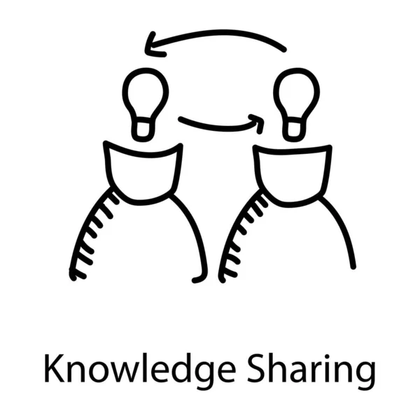 Ilustração Vetorial Compartilhamento Conhecimento — Vetor de Stock