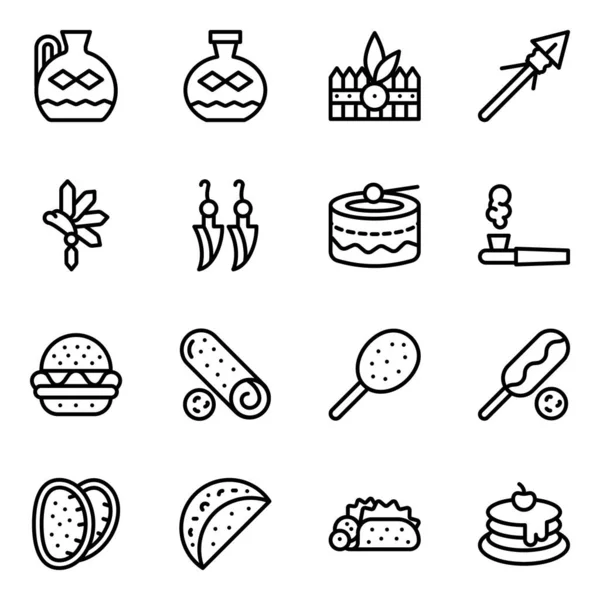 Vector Ilustración Alimentos Bebidas Icono — Vector de stock