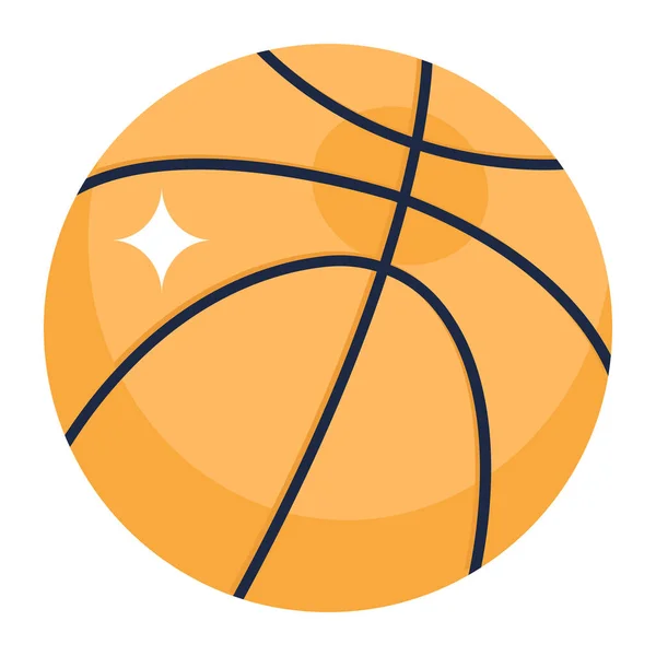Ikona Piłki Koszykówki Ilustracja Wektora — Wektor stockowy