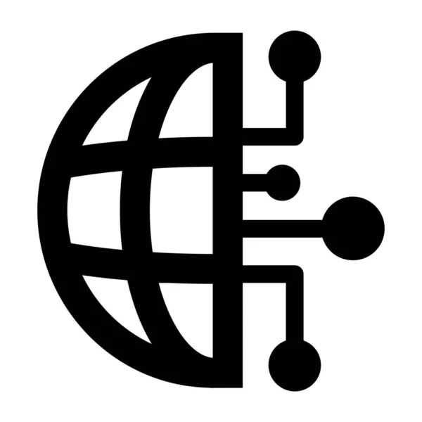 Globales Netzwerk Web Symbol Einfache Illustration — Stockvektor