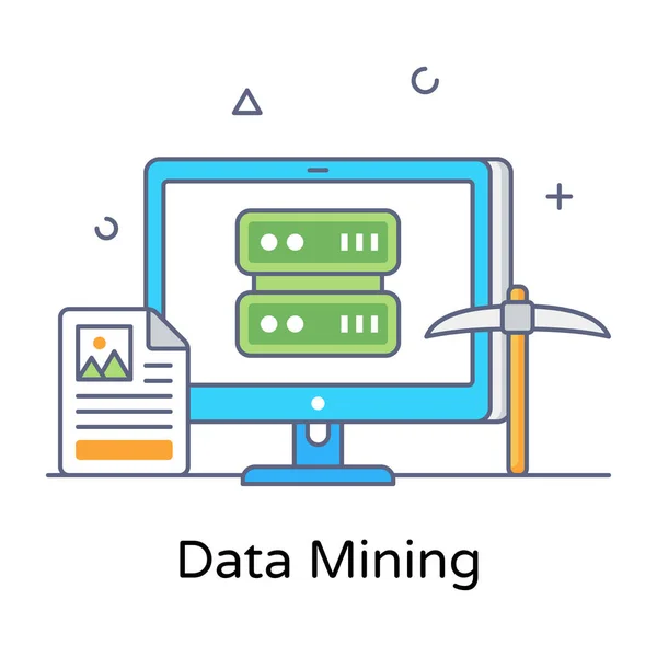 Data Storage Simple Illustration — Stock Vector