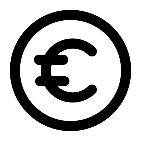 Euro Icona Web Semplice Illustrazione — Vettoriale Stock