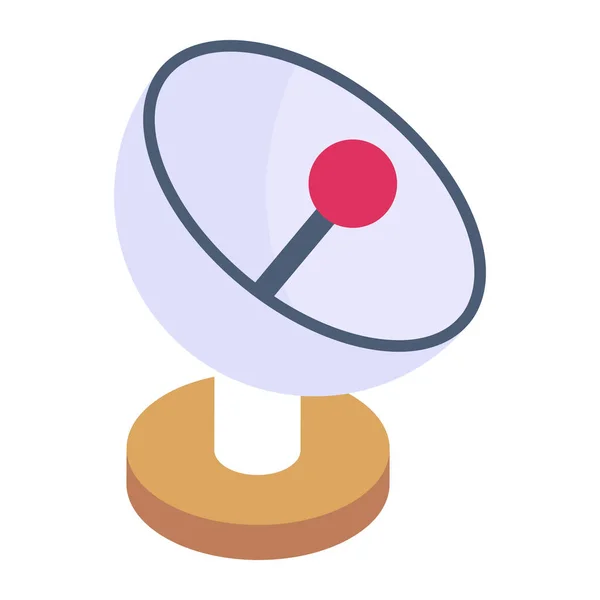Satellite Dish Icon Flat Illustration Vector Icons Web — Stock Vector