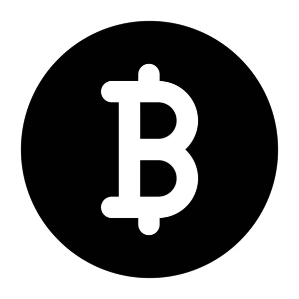 Иконка Bitcoin Web Векторная Иллюстрация — стоковый вектор