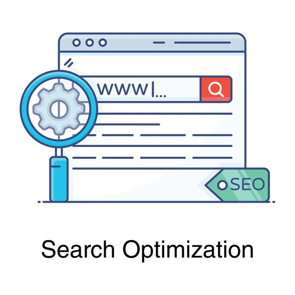 optimizasyon düz tasarım şablonu, vektör illüstrasyonu