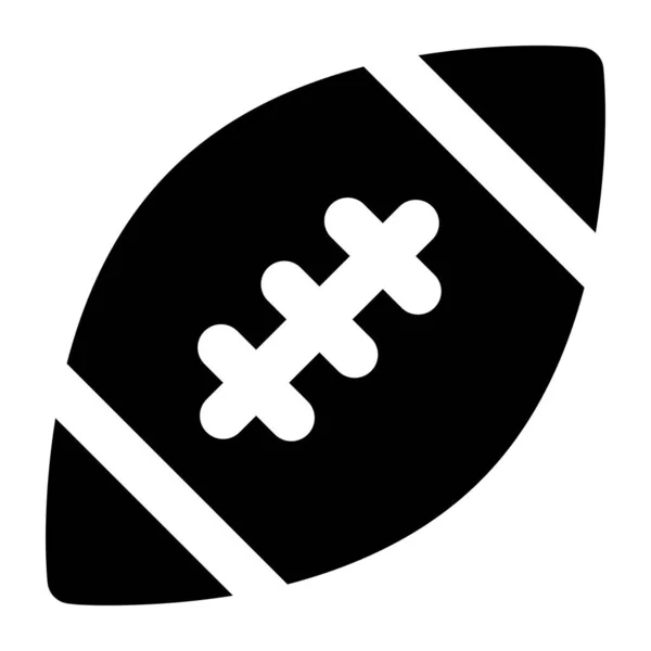 Pelota Rugby Icono Web Ilustración Simple — Vector de stock
