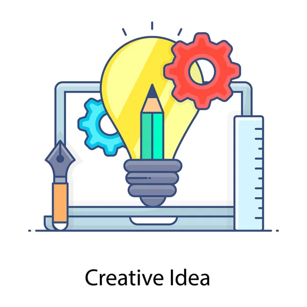 Kreativní Myšlenkový Koncept Ikonovým Designem Vektorová Ilustrace Eps Grafika — Stockový vektor