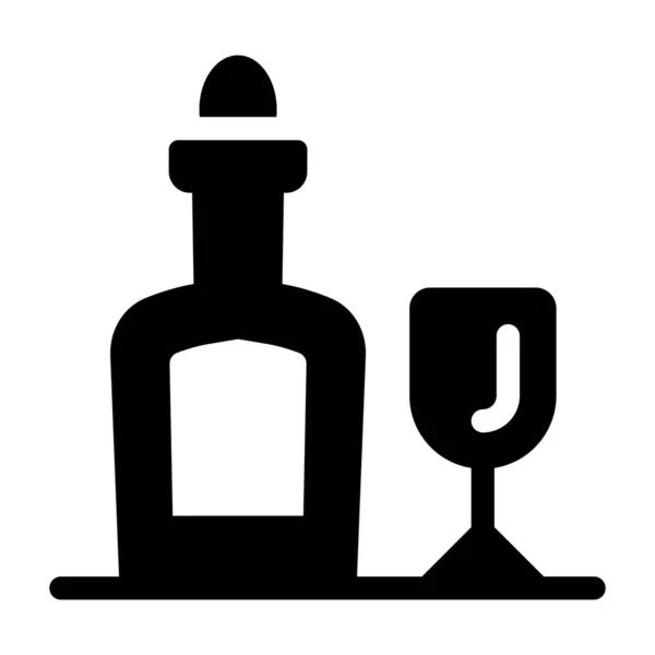 Μπουκάλι Κρασιού Απλός Σχεδιασμός — Διανυσματικό Αρχείο