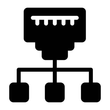 teknoloji web simgesi, vektör illüstrasyonu