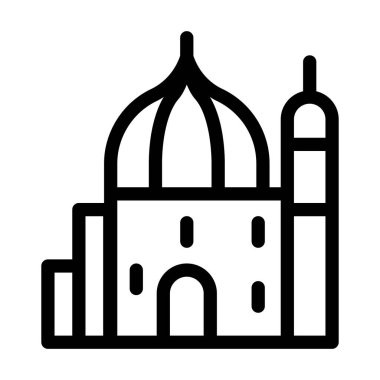 Cami. Web simgesi basit illüstrasyon