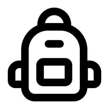 sırt çantası simgesi, vektör illüstrasyonu