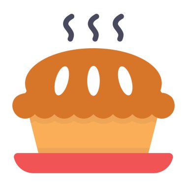 Kek. Web simgesi basit illüstrasyon