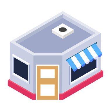 Mağaza. Web simgesi basit illüstrasyon