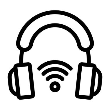 Kulaklık. Web simgesi basit illüstrasyon