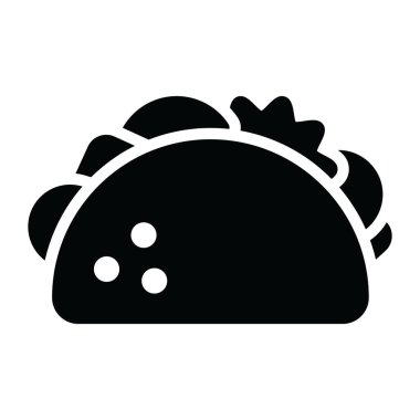 besin simgesinin siyah ve beyaz vektör çizimi