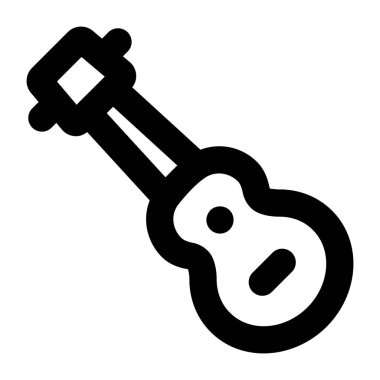 Gitar. Web simgesi basit illüstrasyon