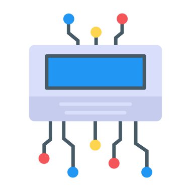 robot. Web simgesi basit illüstrasyon