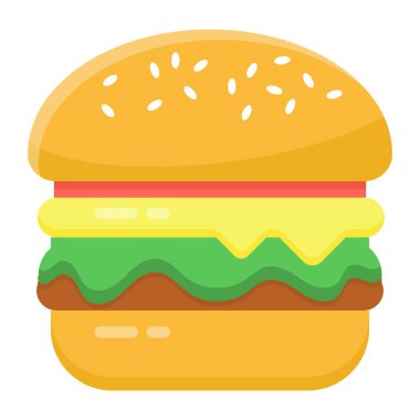 hamburger. Web simgesi basit illüstrasyon