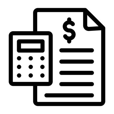 Fatura. Web simgesi basit illüstrasyon