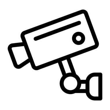 Güvenlik kamerası simgesi vektör illüstrasyonu