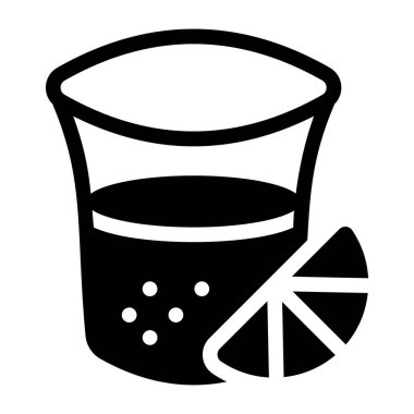 Bir bardak su ikonu. Web için basit içki vektör simgeleri çizimi