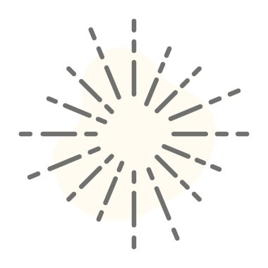 Güneş ikonu. Ağ için güneş patlaması vektör deseninin basit gösterimi